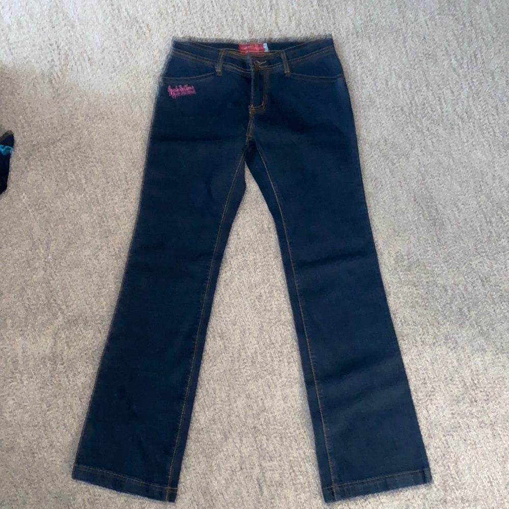 Nice apple bottom jeans navy blue and very comfortable